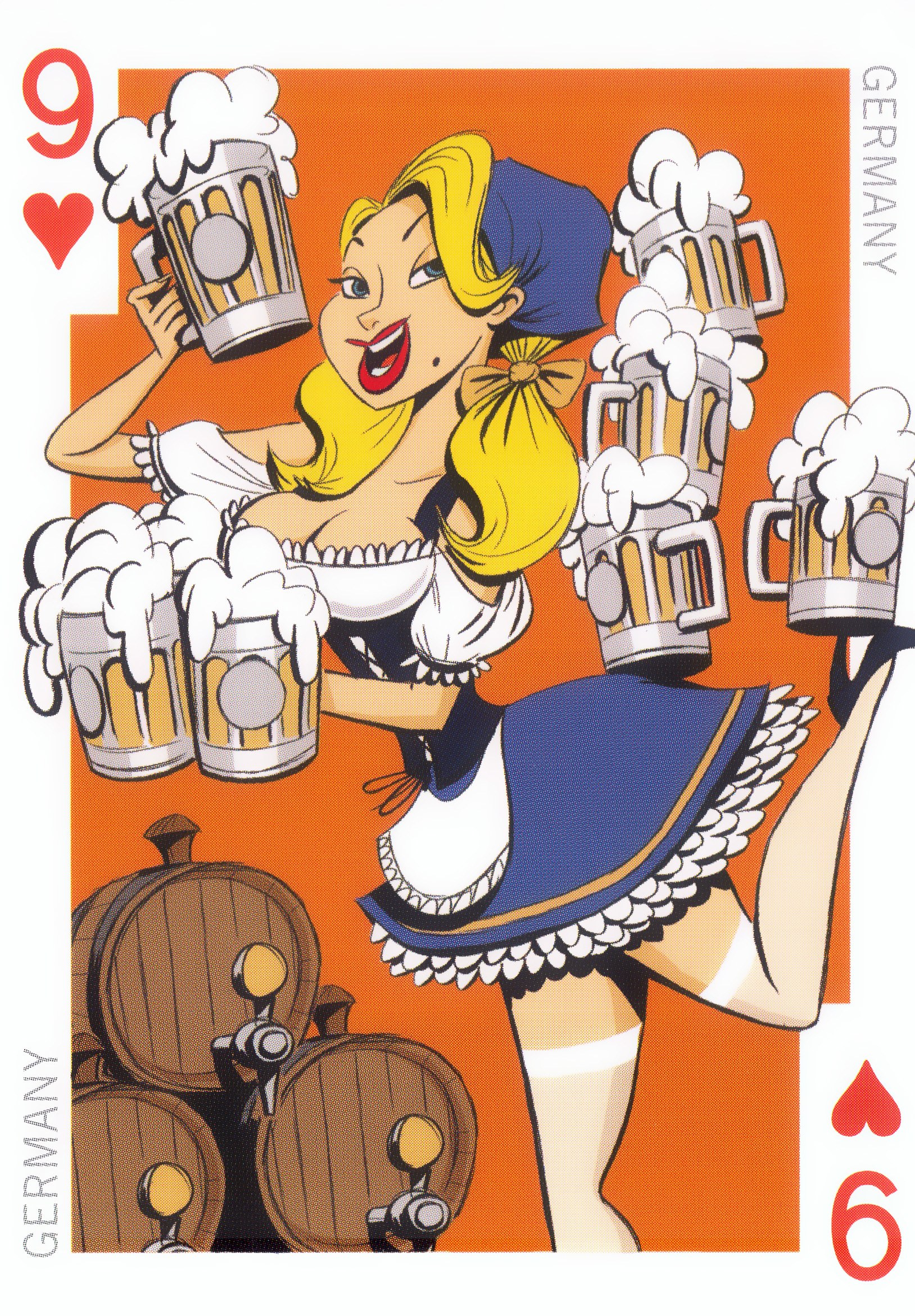 German Beer Maid Card