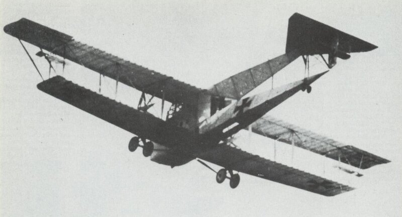 German biplane in flight