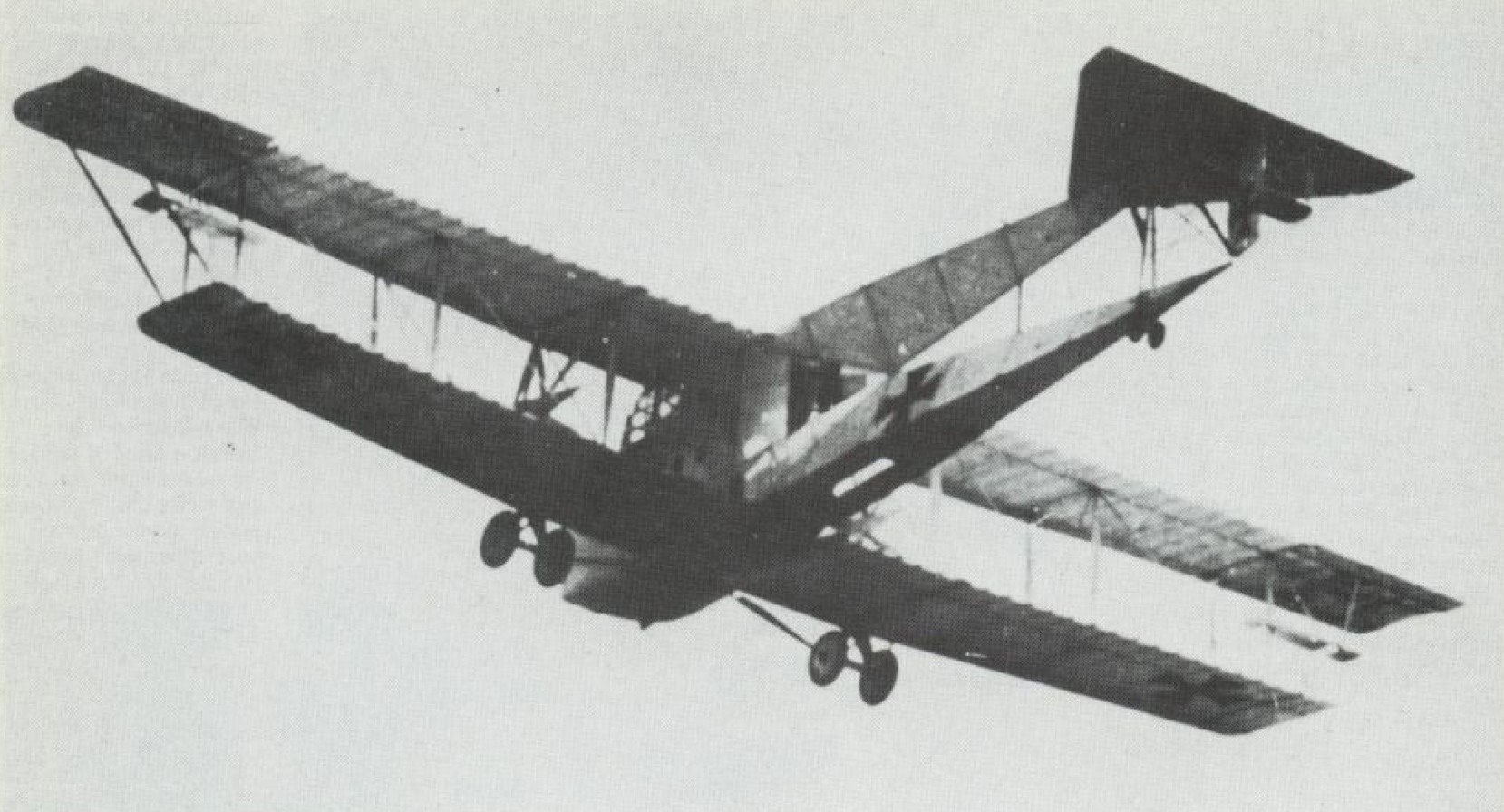 German biplane in flight