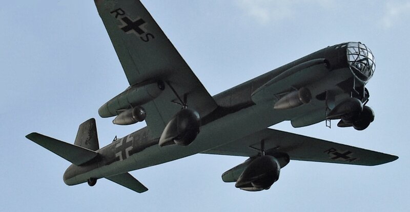 German Bomber Aircraft — Gray, Dramatic, Afternoon