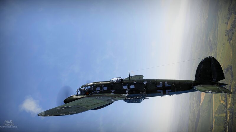 German Bomber Aircraft — Green, Calm