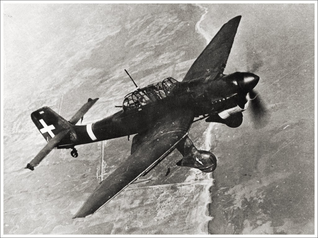 German bomber in flight
