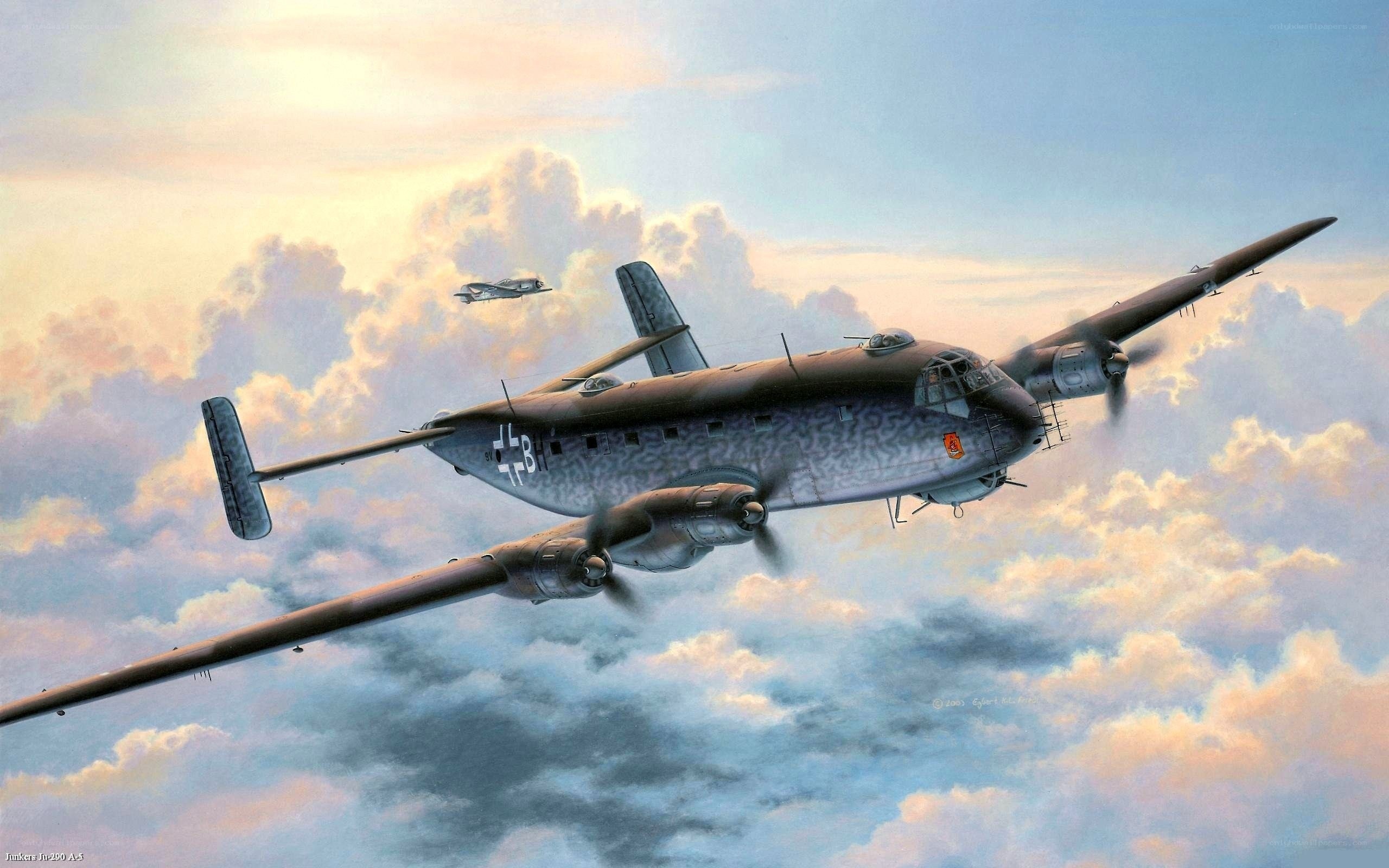 German bomber in flight