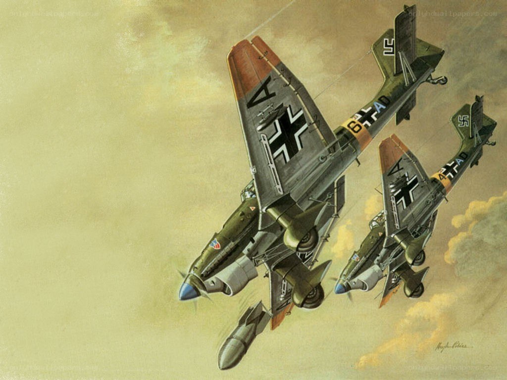 German bombers in formation