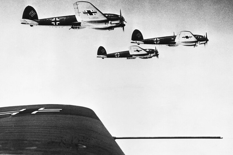German bombers in formation
