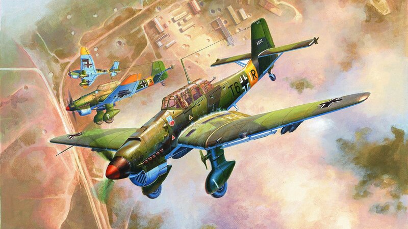 German Dive Bombers — Green