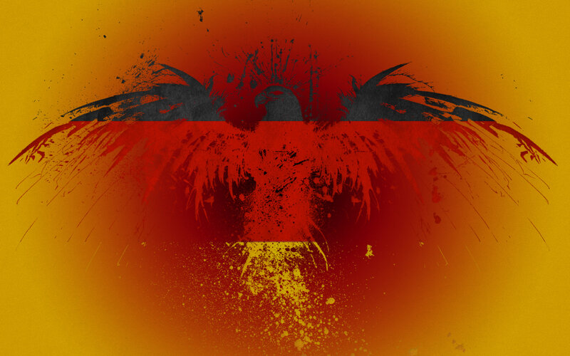 German eagle with flag colors