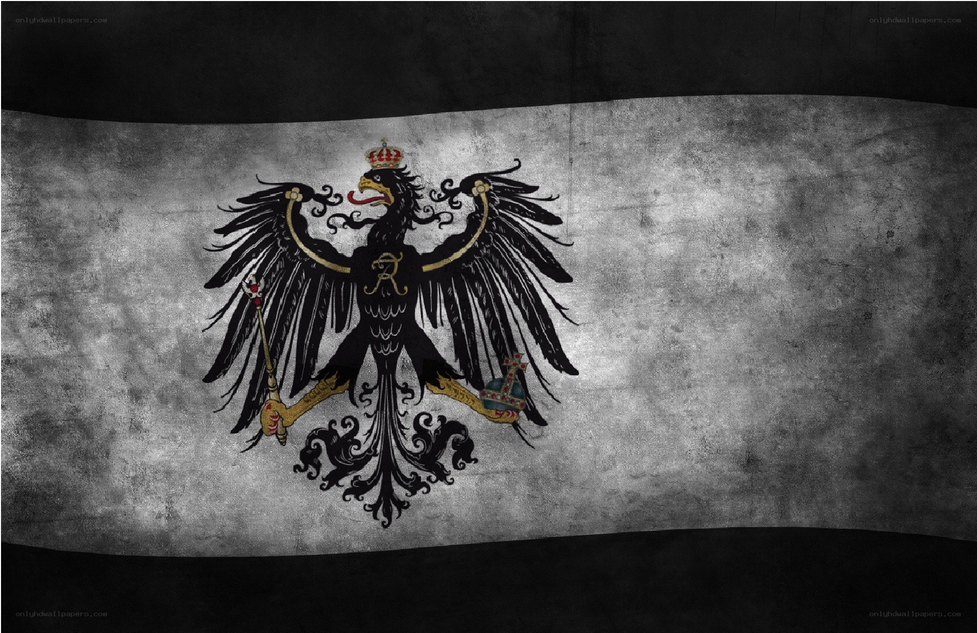 German Empire flag with eagle