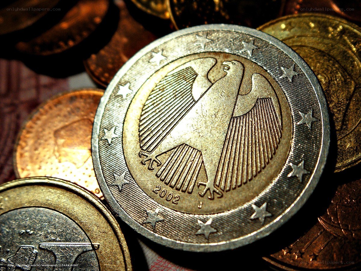 German euro coin close-up