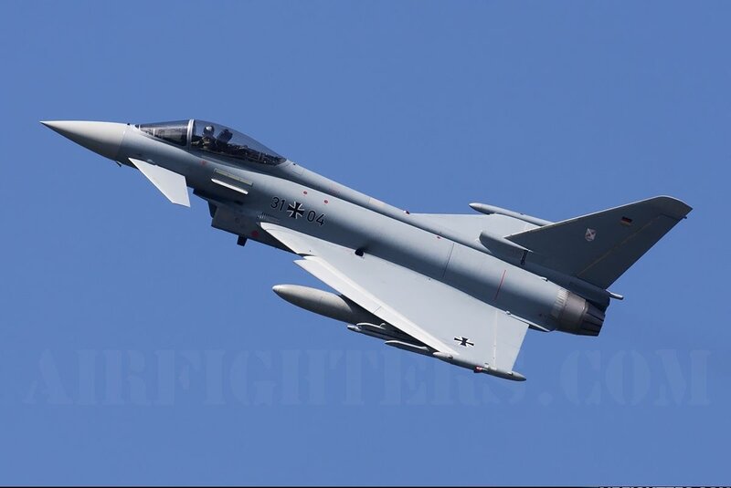 German Eurofighter Jet — Blue, Clear