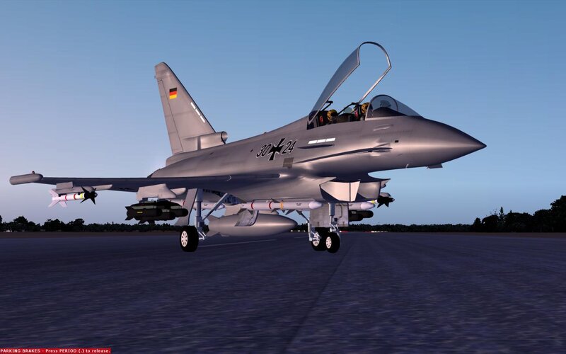 German Eurofighter Jet — Gray, Calm
