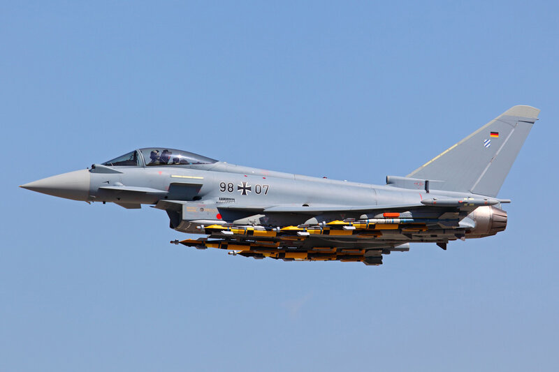 German Eurofighter Jet — Gray, Clear
