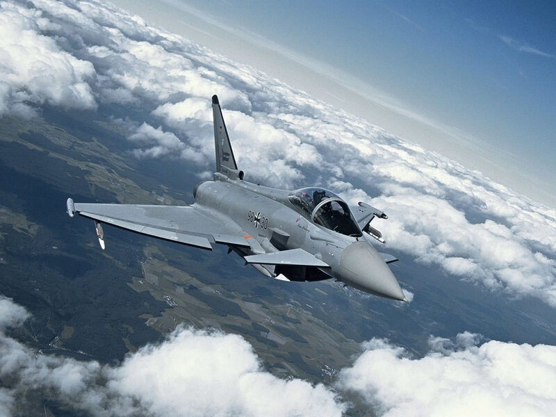 German Eurofighter Jet — Gray, Dramatic