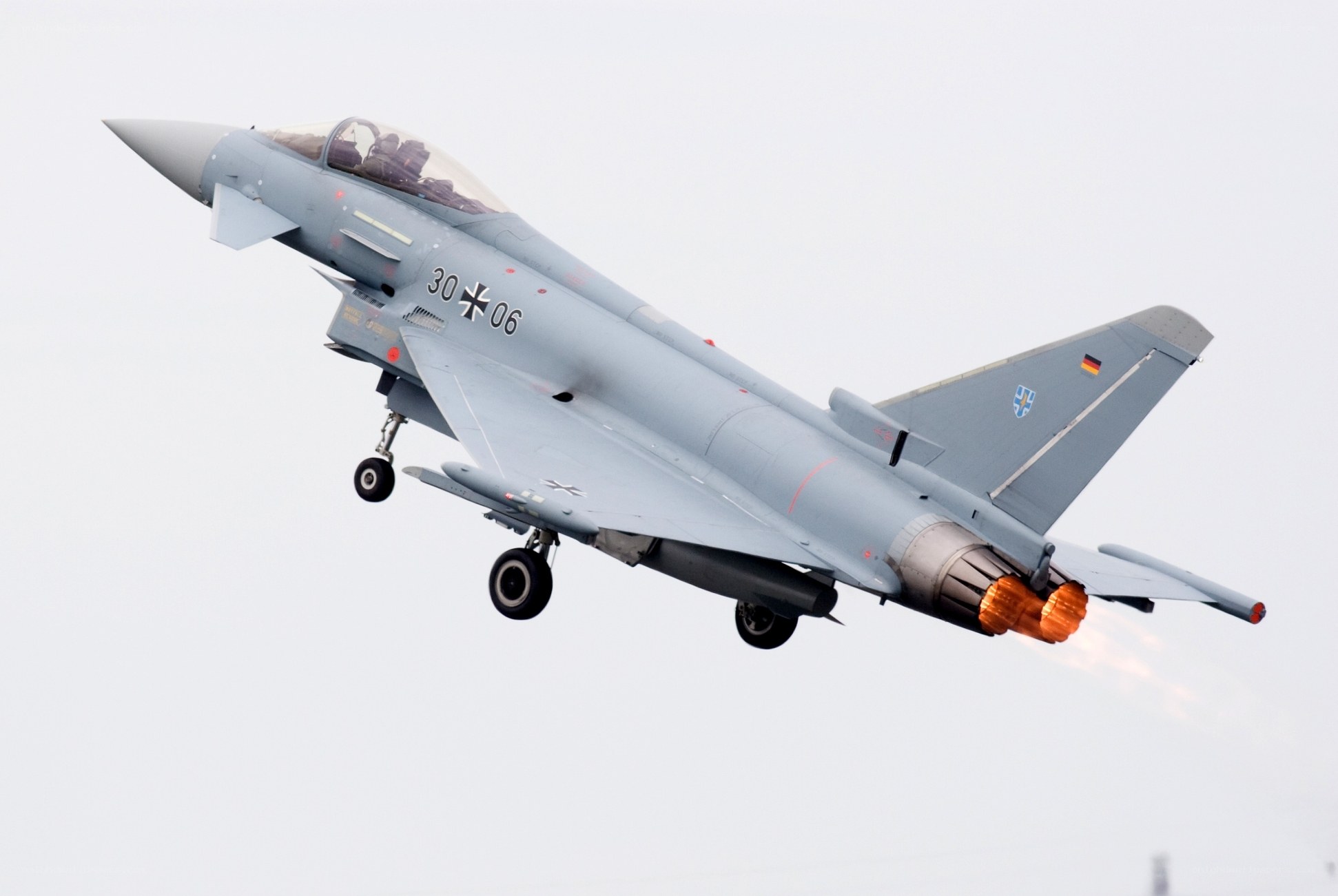 German Eurofighter jet in flight