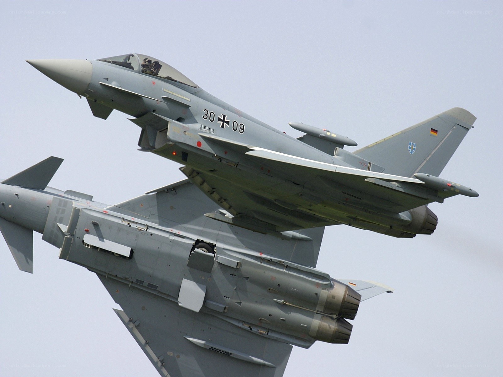 German Eurofighter jets in flight