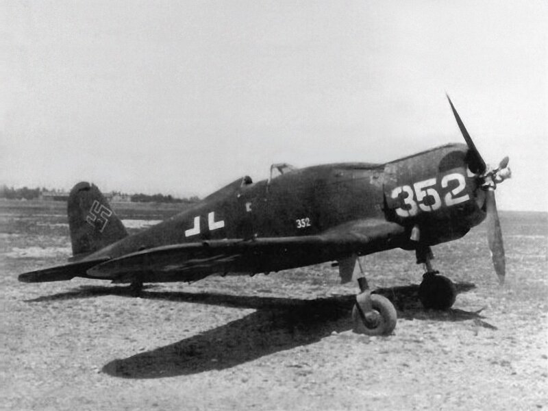 German fighter aircraft on airfield