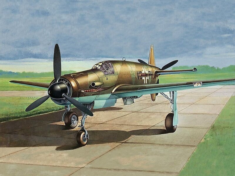 German fighter aircraft on airfield