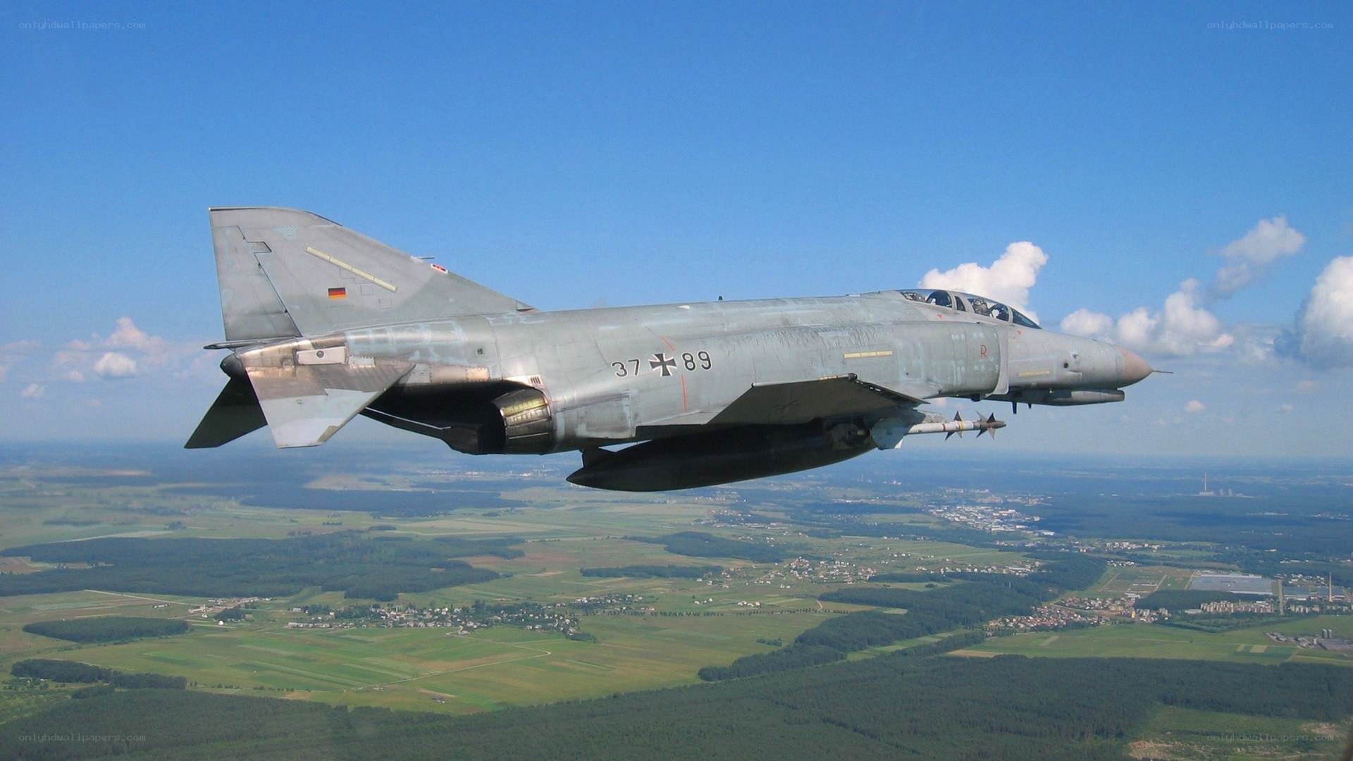 German fighter jet in flight