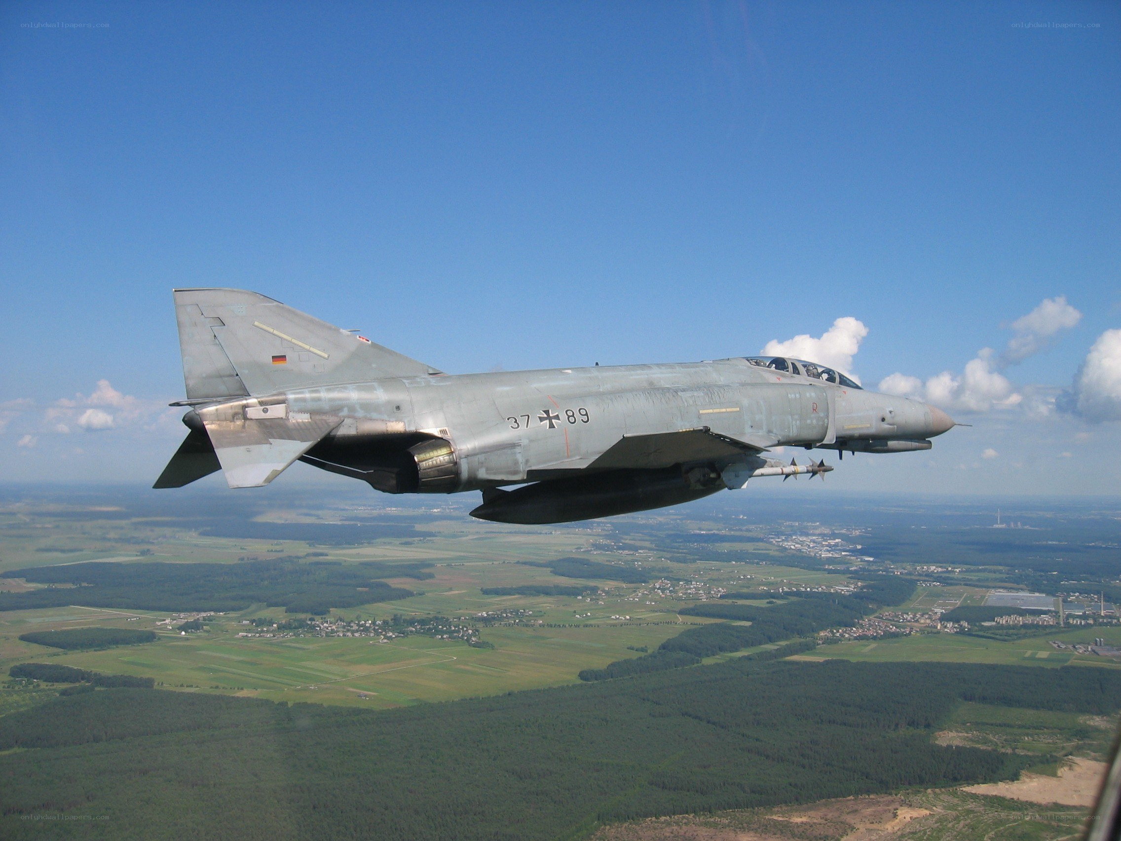 German fighter jet in flight