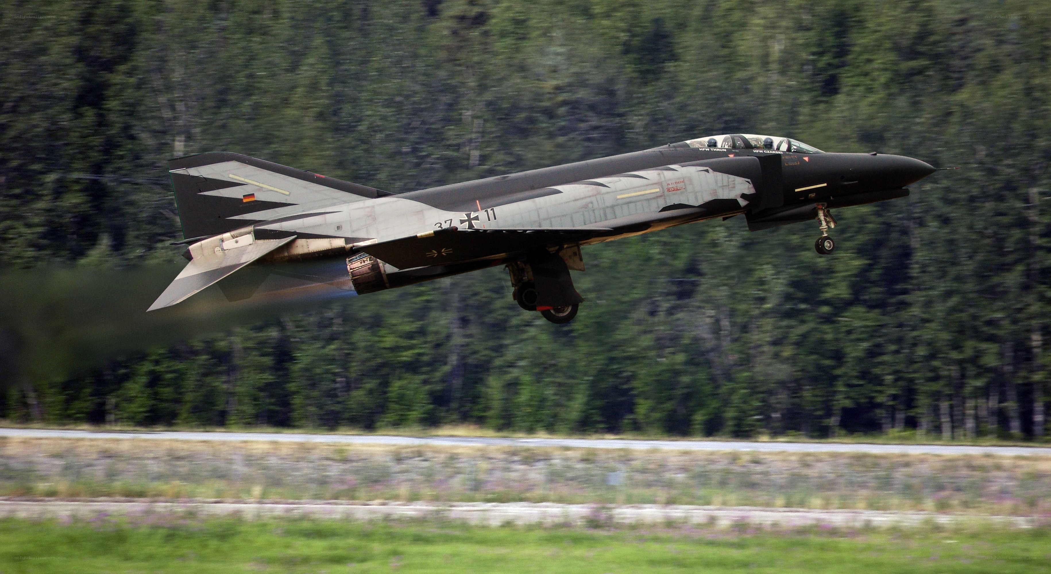 German fighter jet taking off