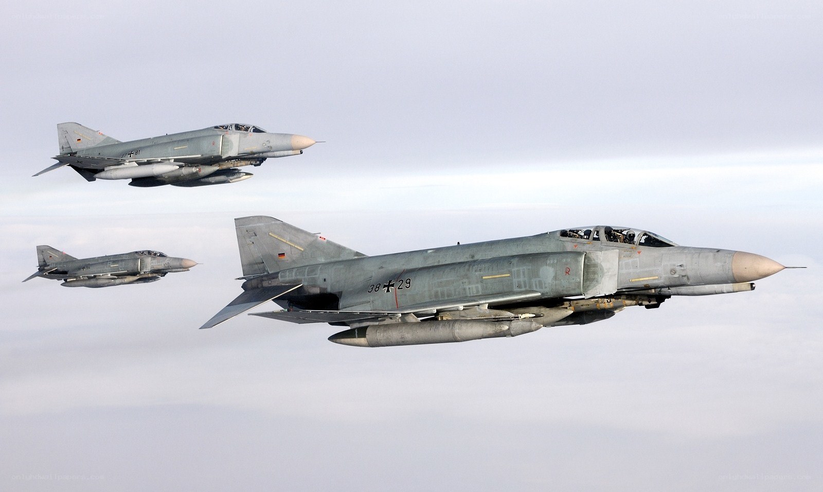 German fighter jets in formation