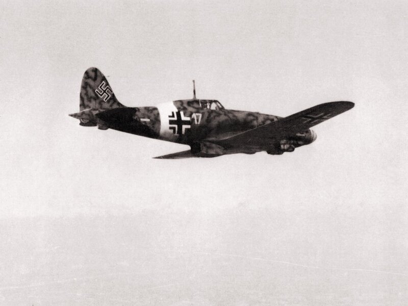 German Fighter Plane — Black, Neutral, Photograph, Aircraft