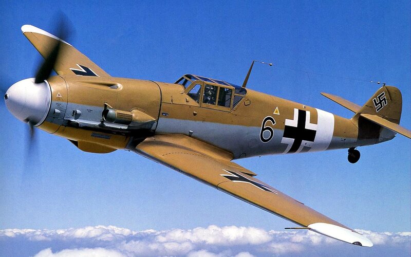 German Fighter Plane — Blue, Clear, Afternoon, Photograph