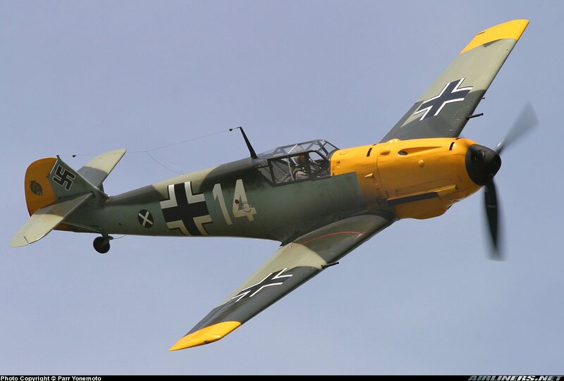 German Fighter Plane — Gray, Calm, Afternoon, Photograph