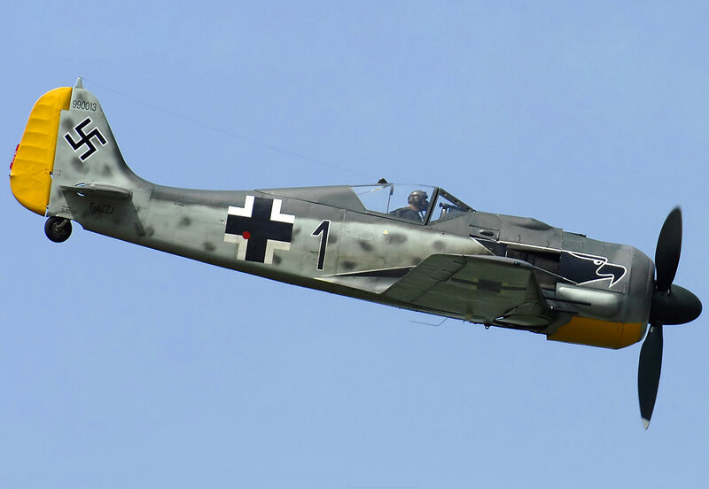 German Fighter Plane — Gray, Clear, Afternoon
