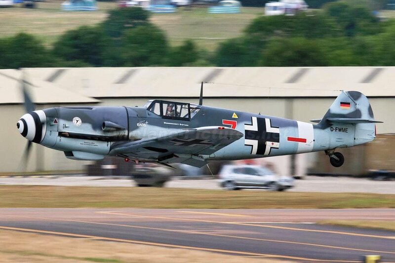 German Fighter Plane — Gray, Dynamic, Afternoon, Photograph