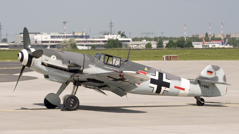 German Fighter Plane — Gray, Neutral, Afternoon