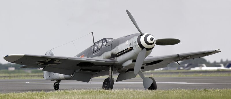 German Fighter Plane — Gray, Neutral, Photograph, Airplane