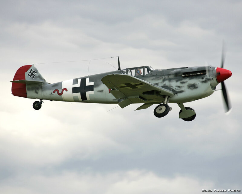 German Fighter Plane — Gray, Overcast