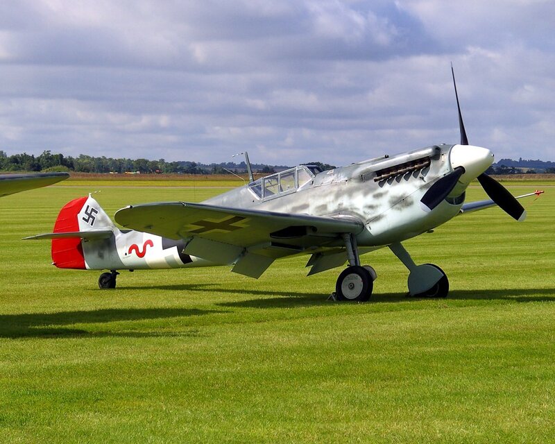 German Fighter Plane — Green, Calm, Afternoon, Photograph