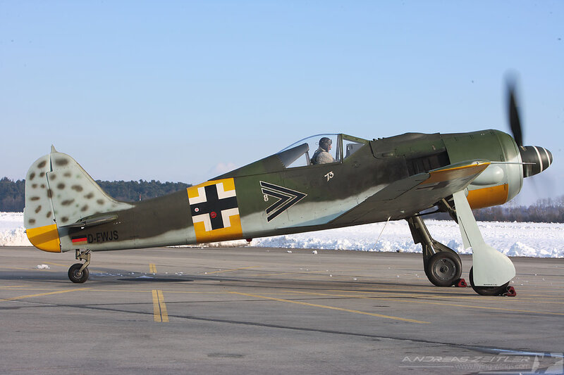 German Fighter Plane — Green, Calm, Winter