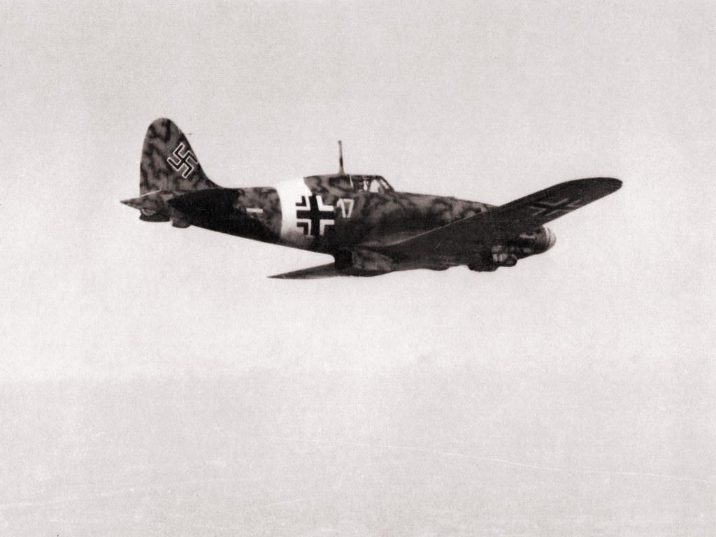 German fighter plane in flight