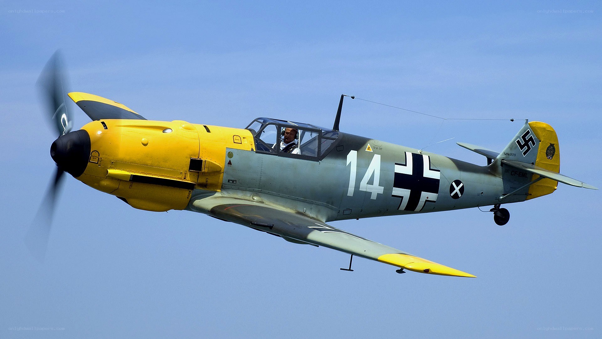 German fighter plane in flight
