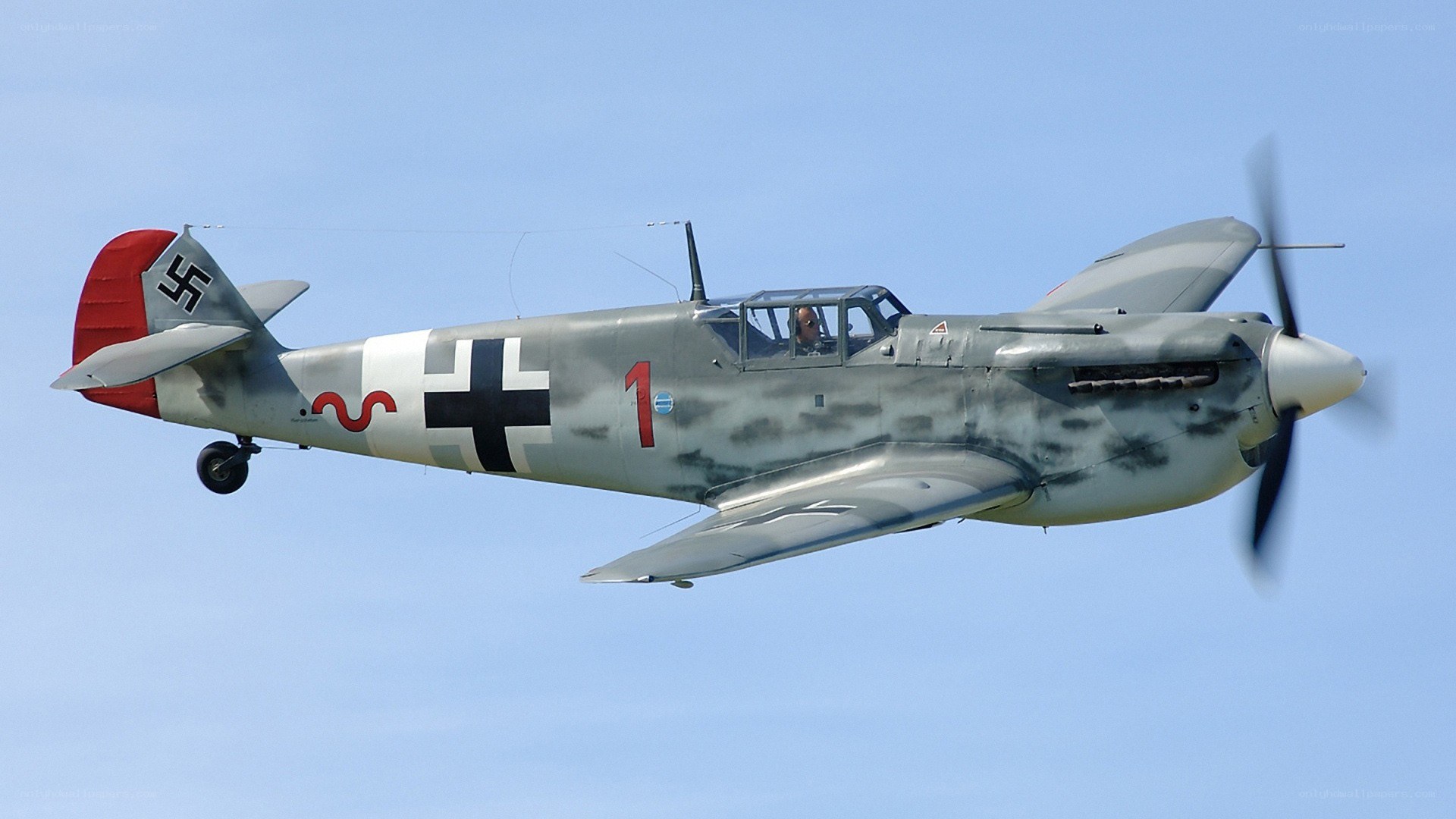 German fighter plane in flight