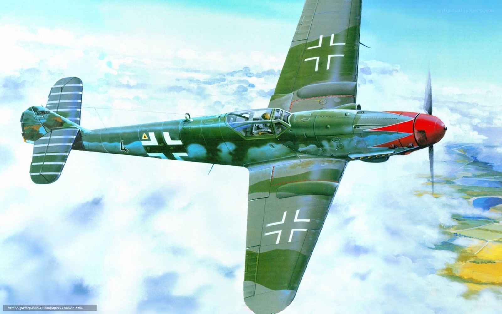German fighter plane in flight
