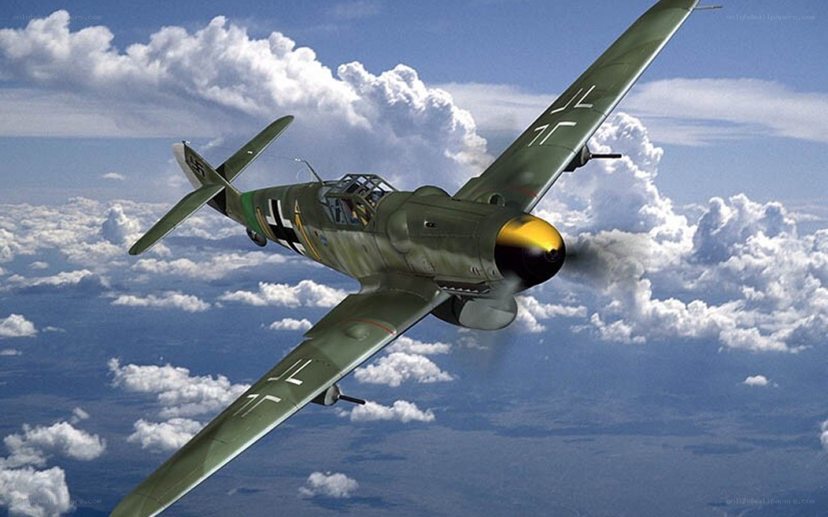 German fighter plane in flight
