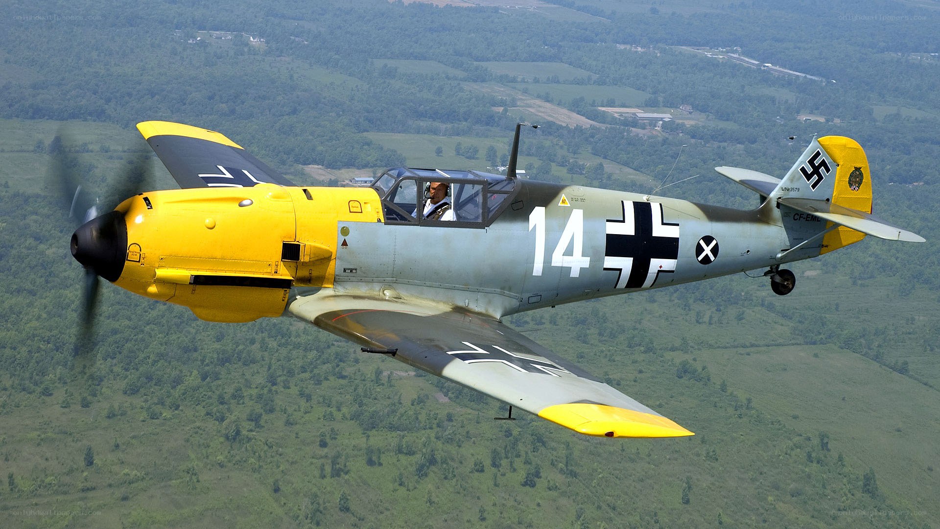 German fighter plane in flight