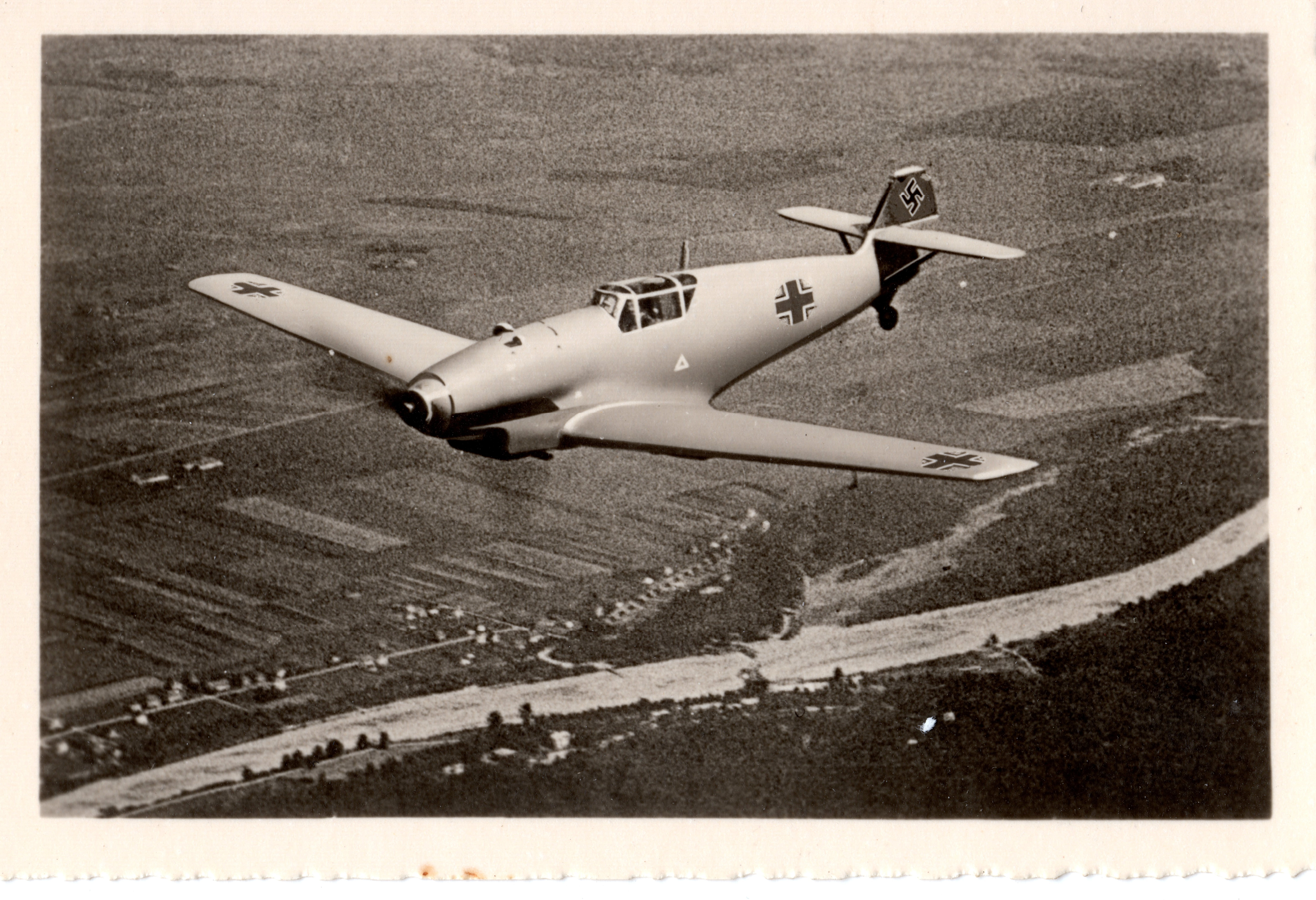 German fighter plane in flight