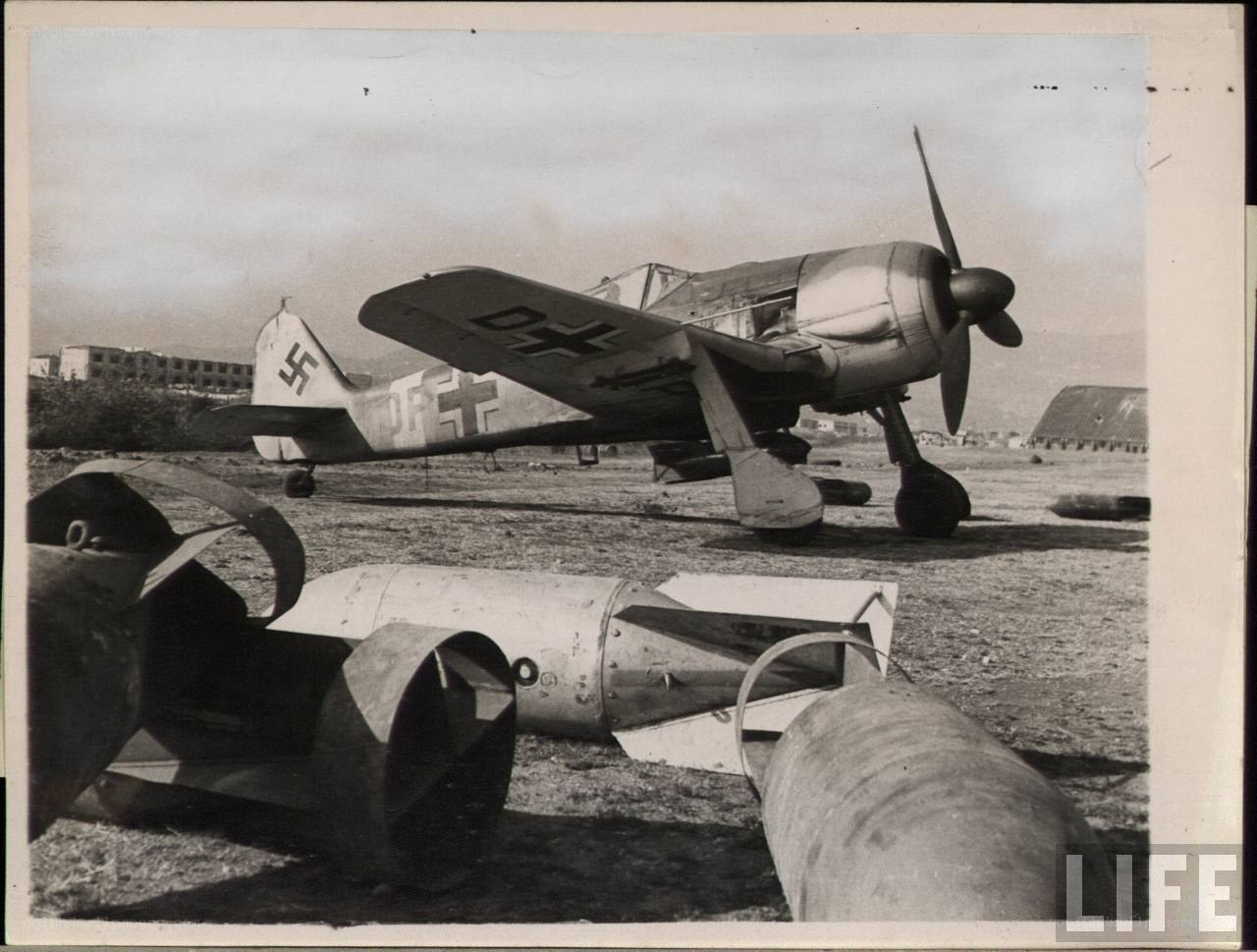 German fighter plane on airfield