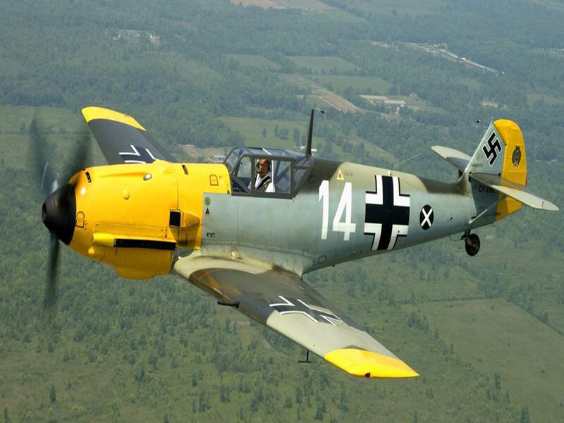 German Fighter Plane — Yellow, Calm