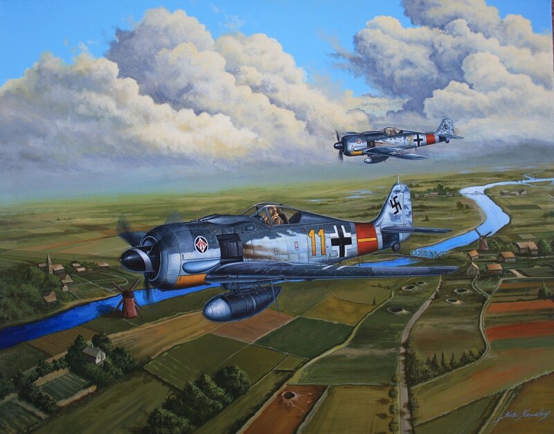 German Fighter Planes — Blue