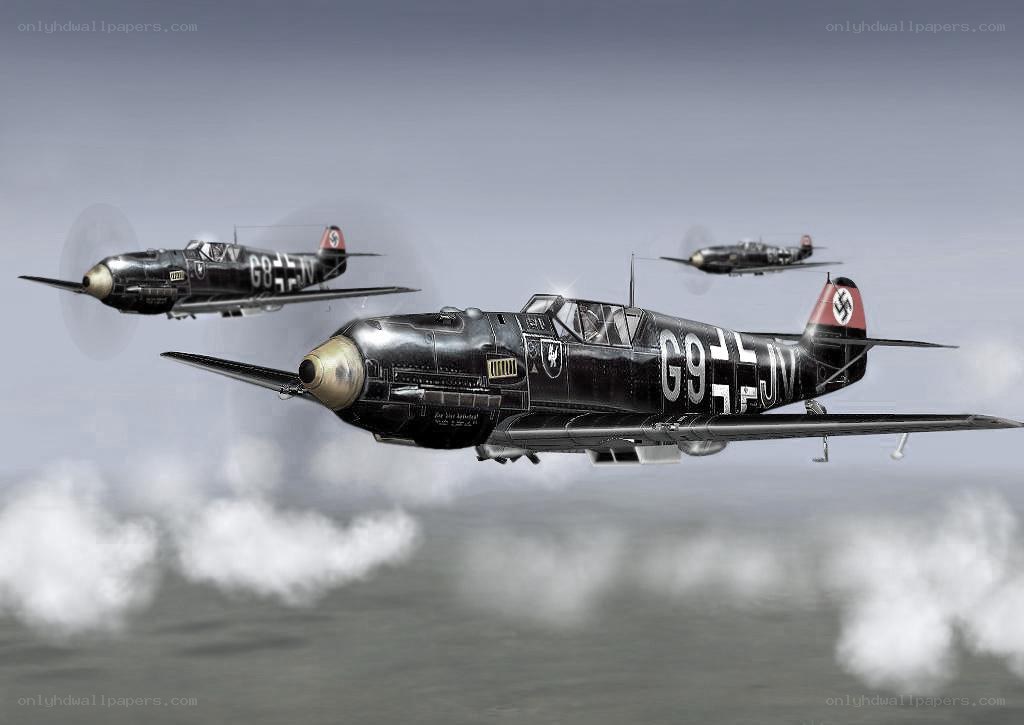 German fighter planes in formation