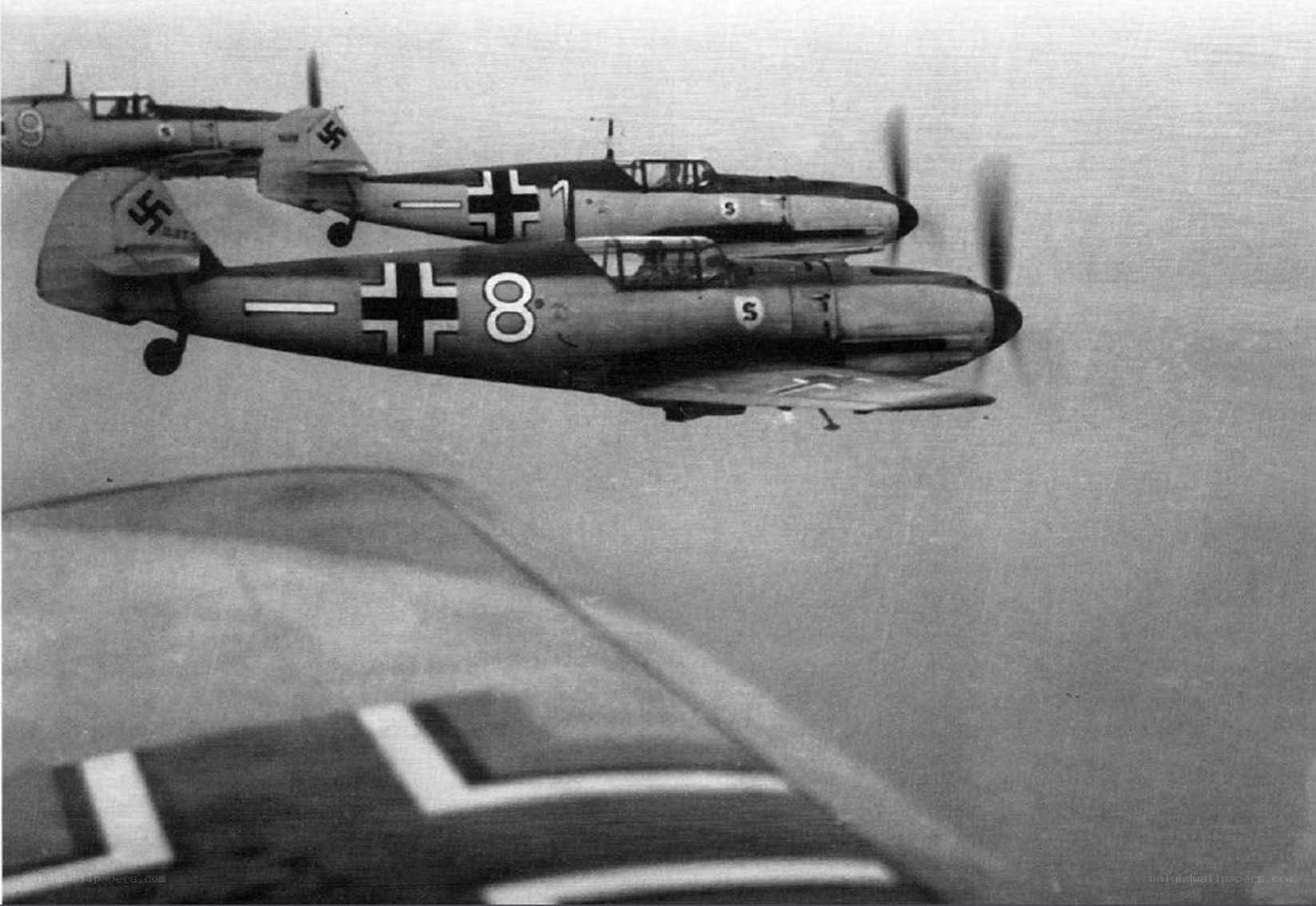 German fighter planes in formation