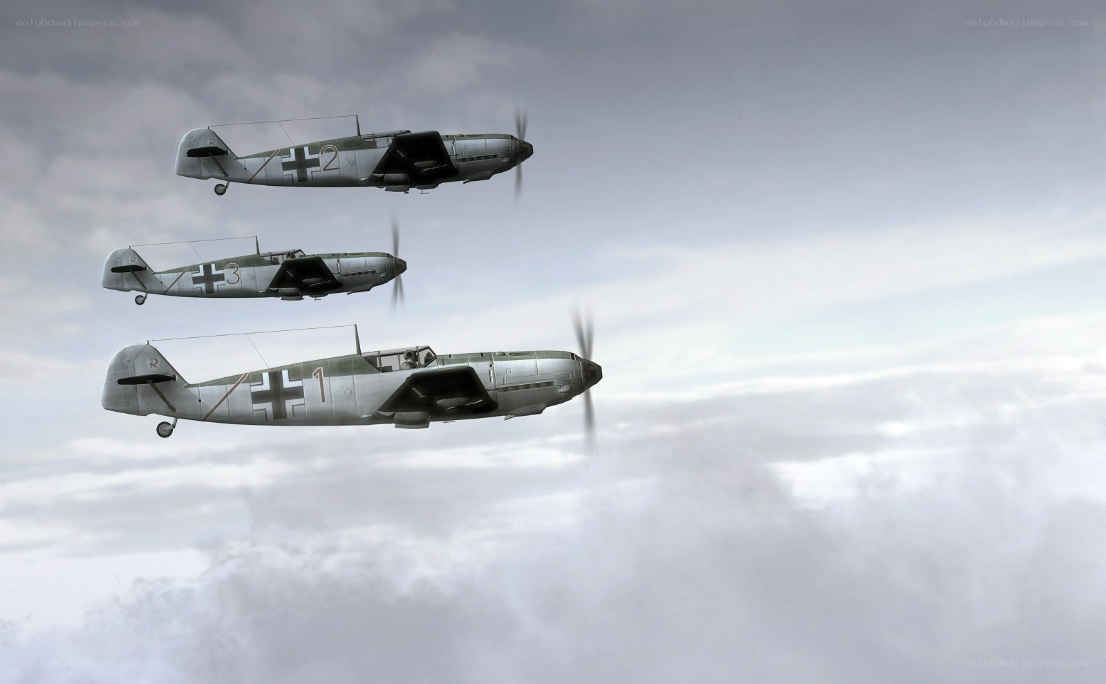 German fighter planes in formation