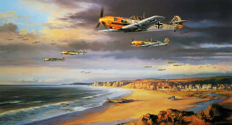 German Fighter Planes — Orange, Dramatic, Sunset