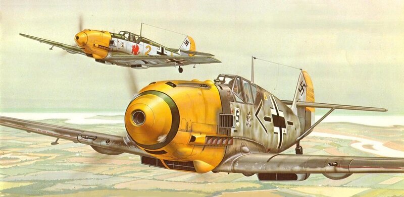 German Fighter Planes — Yellow